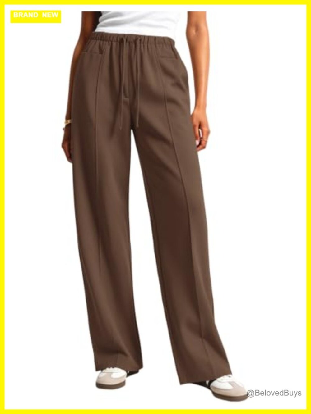Womens Wide Leg Barrel Trousers High Rise Pleated Dress Pants Work